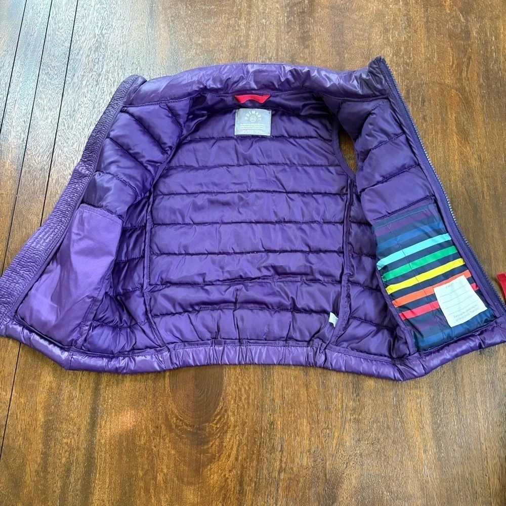 Primary Lightweight Puffer Vest Jelly Purple Outdoor Recycled Kids 4-5